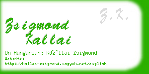 zsigmond kallai business card